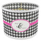 Houndstooth w/Pink Accent 8" Drum Lampshade - ANGLE Poly-Film