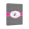 Houndstooth w/Pink Accent 8x10 - Canvas Print - Angled View