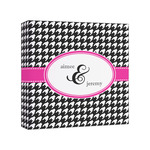 Houndstooth w/Pink Accent Canvas Print - 8x8 (Personalized)