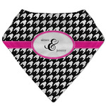 Houndstooth w/Pink Accent Bandana Bib (Personalized)