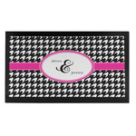 Houndstooth w/Pink Accent Bar Mat - Small (Personalized)