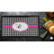 Houndstooth w/Pink Accent Bar Mat - Small - LIFESTYLE