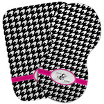 Houndstooth w/Pink Accent Burp Cloth (Personalized)