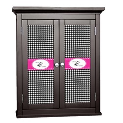 Houndstooth w/Pink Accent Cabinet Decal - Large (Personalized)