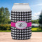 Houndstooth w/Pink Accent Can Sleeve - LIFESTYLE (single)