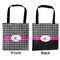 Houndstooth w/Pink Accent Car Bag - Apvl