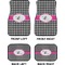 Houndstooth w/Pink Accent Car Floor Mats Set (2F + 2B)