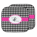 Houndstooth w/Pink Accent Car Sun Shade - Two Piece (Personalized)