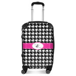 Houndstooth w/Pink Accent Suitcase (Personalized)