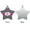 Houndstooth w/Pink Accent Ceramic Flat Ornament - Star Front & Back (APPROVAL)