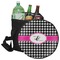 Houndstooth w/Pink Accent Collapsible Personalized Cooler & Seat