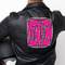 Houndstooth w/Pink Accent Custom Shape Iron On Patches - XXXL - APPROVAL