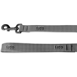 Houndstooth w/Pink Accent Dog Leash - 6 ft (Personalized)