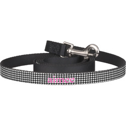 Houndstooth w/Pink Accent Dog Leash (Personalized)