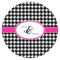 Houndstooth w/Pink Accent Drink Topper - Small - Single