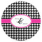 Houndstooth w/Pink Accent Drink Topper - XLarge - Single