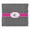 Houndstooth w/Pink Accent Duvet Cover - King - Front