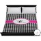 Houndstooth w/Pink Accent Duvet Cover (King)