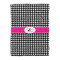 Houndstooth w/Pink Accent Duvet Cover - Twin XL - Front