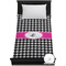 Houndstooth w/Pink Accent Duvet Cover (TwinXL)