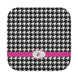 Houndstooth w/Pink Accent Face Towel (Personalized)