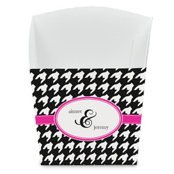 Houndstooth w/Pink Accent French Fry Favor Boxes (Personalized)