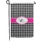 Houndstooth w/Pink Accent Garden Flag & Garden Pole