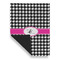 Houndstooth w/Pink Accent Garden Flags - Large - Double Sided - FRONT FOLDED