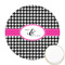 Houndstooth w/Pink Accent Icing Circle - Medium - Front