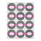 Houndstooth w/Pink Accent Icing Circle - Small - Set of 12