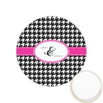 Houndstooth w/Pink Accent Printed Cookie Topper - 1.25" (Personalized)