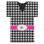 Houndstooth w/Pink Accent Jersey Bottle Cooler (Personalized)