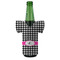 Houndstooth w/Pink Accent Jersey Bottle Cooler - Set of 4 - FRONT (on bottle)