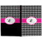 Houndstooth w/Pink Accent Large Hard Cover Journal - Apvl