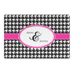 Houndstooth w/Pink Accent Large Rectangle Car Magnet (Personalized)