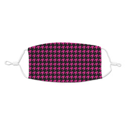Houndstooth w/Pink Accent Kid's Cloth Face Mask - Standard