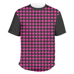 Houndstooth w/Pink Accent Men's Crew T-Shirt - X Large