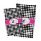 Houndstooth w/Pink Accent Microfiber Golf Towel - PARENT/MAIN