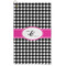 Houndstooth w/Pink Accent Microfiber Golf Towels - FRONT