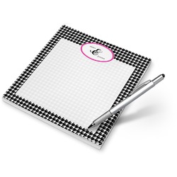 Houndstooth w/Pink Accent Notepad (Personalized)