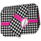 Houndstooth w/Pink Accent Octagon Placemat - Double Print Set of 4 (MAIN)