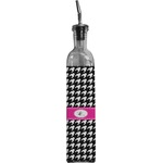 Houndstooth w/Pink Accent Oil Dispenser Bottle (Personalized)