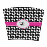 Houndstooth w/Pink Accent Party Cup Sleeve - without bottom (Personalized)