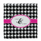 Houndstooth w/Pink Accent Party Favor Gift Bag - Gloss - Front