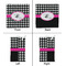 Houndstooth w/Pink Accent Party Favor Gift Bag - Matte - Approval