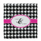 Houndstooth w/Pink Accent Party Favor Gift Bag - Matte - Front