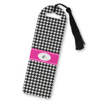 Houndstooth w/Pink Accent Plastic Bookmark (Personalized)