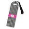 Houndstooth w/Pink Accent Plastic Bookmarks - Front