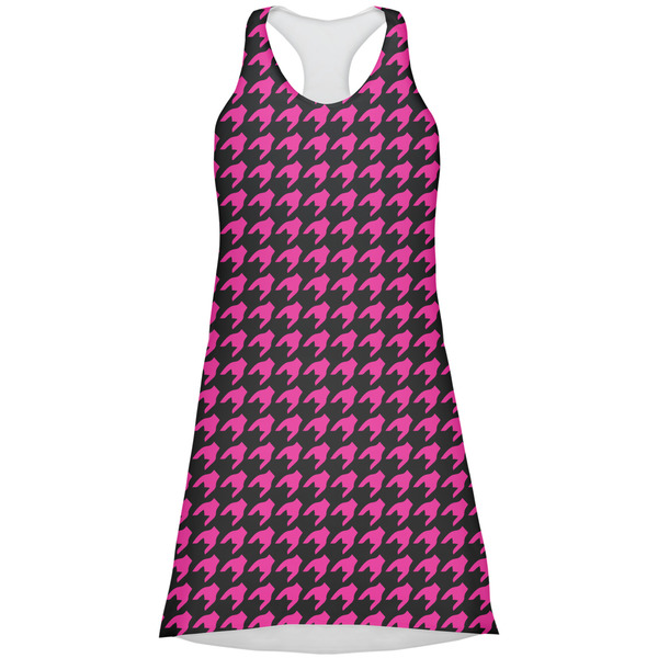 Custom Houndstooth w/Pink Accent Racerback Dress - Small