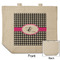 Houndstooth w/Pink Accent Reusable Cotton Grocery Bag - Front & Back View